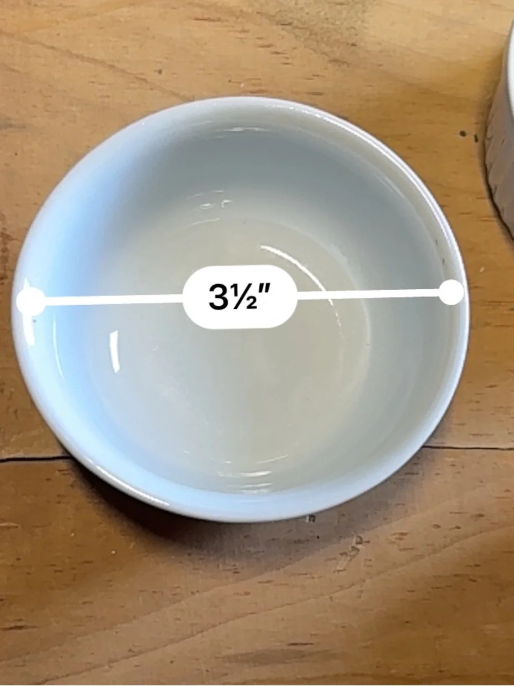 Vintage Pier 1 White Ceramic Ramekin Set of 6
